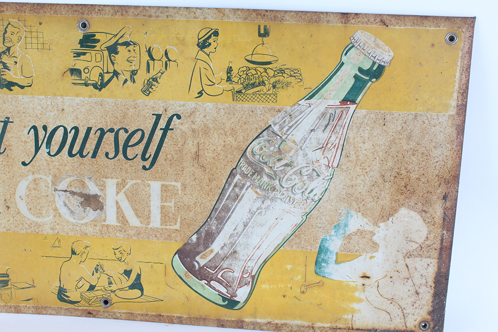 Pair of Vintage Metal Soda Signs