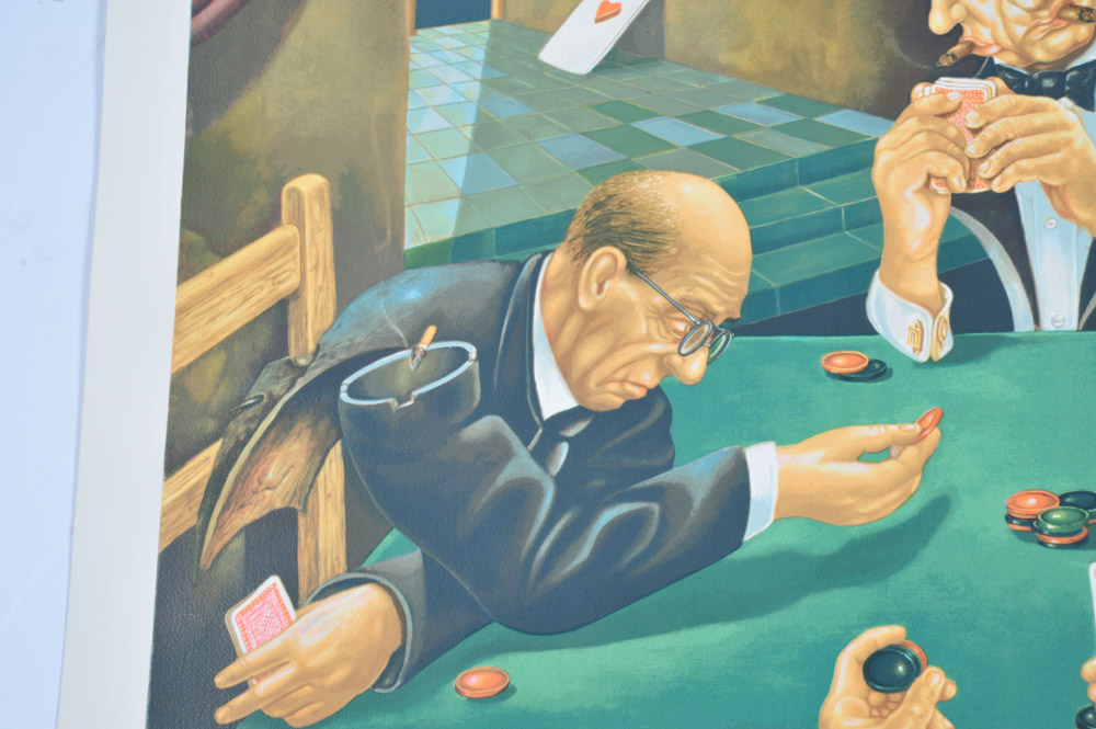 Israel Rubinstein Artist Proof Serigraph of "The Poker Game"
