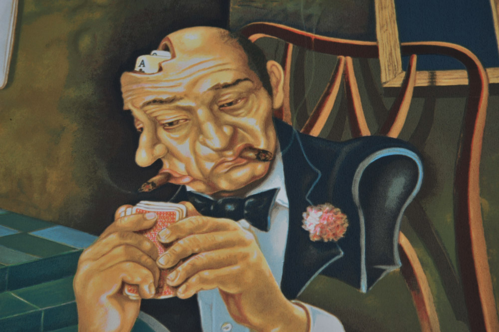 Israel Rubinstein Artist Proof Serigraph of "The Poker Game"