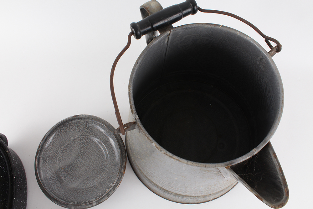 Pair of Speckled Enamelware