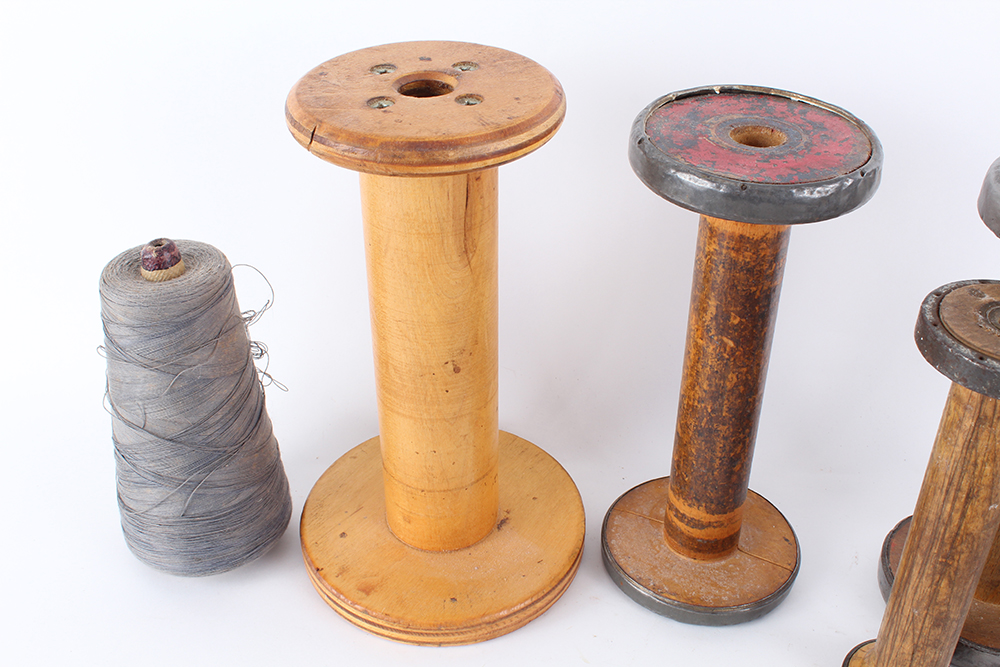 Vintage Sewing Spools and Yarn
