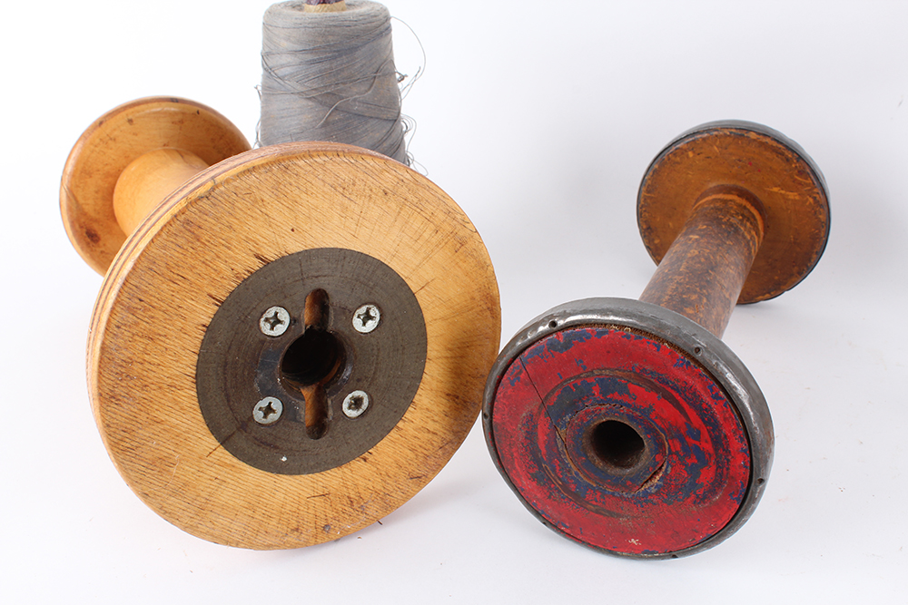 Vintage Sewing Spools and Yarn