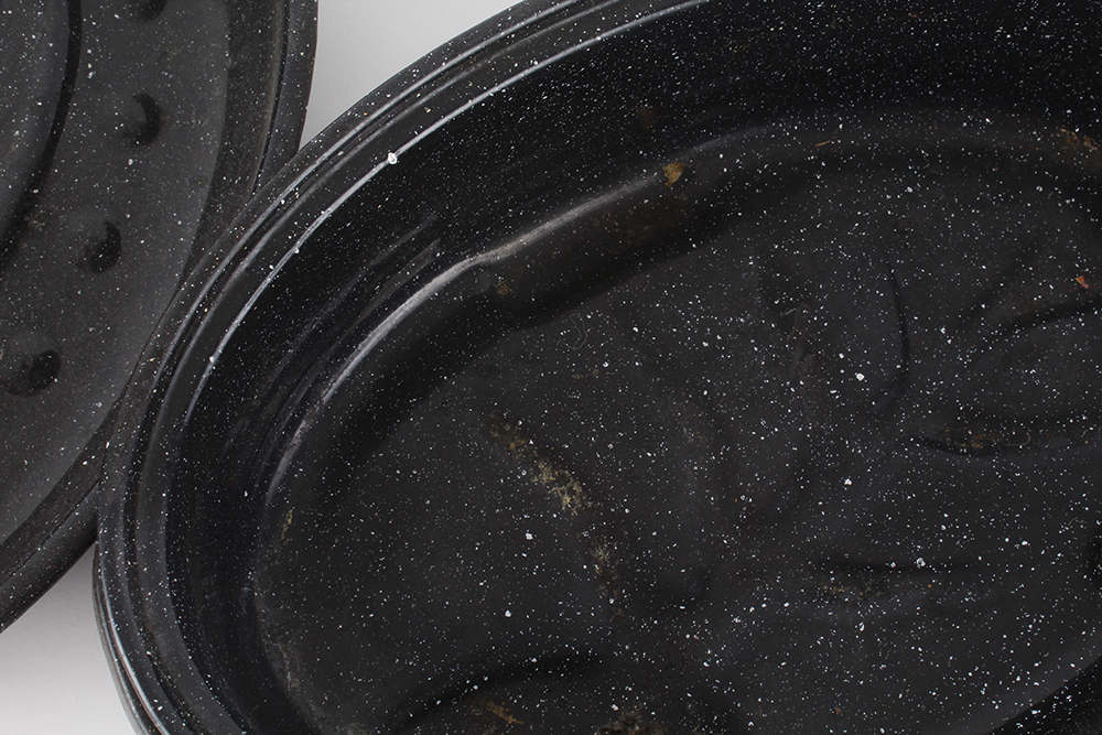 Pair of Speckled Enamelware