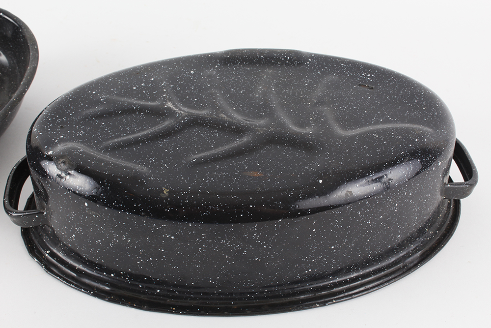 Pair of Speckled Enamelware