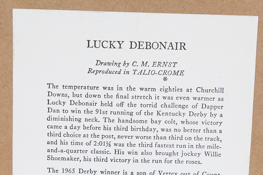 Talio-Crome Reproduced Print of "Lucky Debonair" by C.W. Ernst