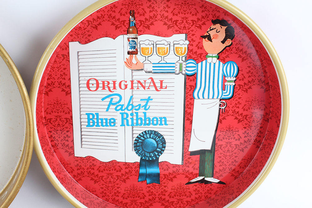 Beer Branded Vintage Metal Trays