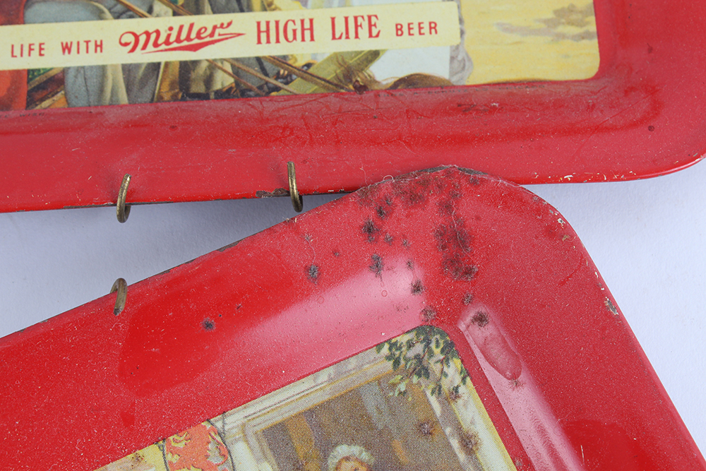 Beer Branded Vintage Metal Trays