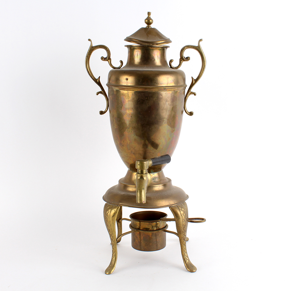 Vintage Brass Dispenser with Heating Stand