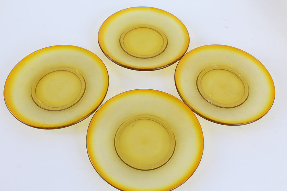 Miniature Yellow Pressed Glassware