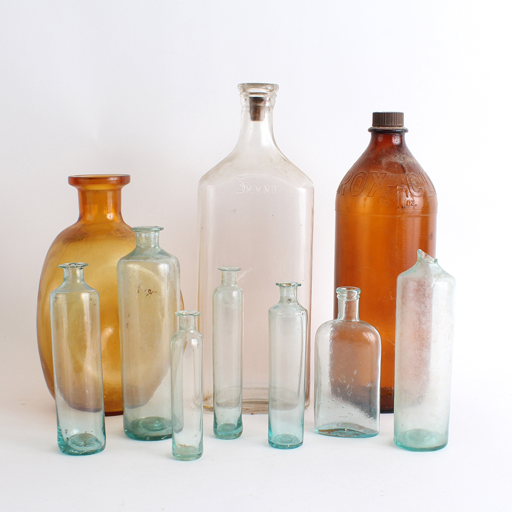 Vintage Apothecary Bottles and Decanters