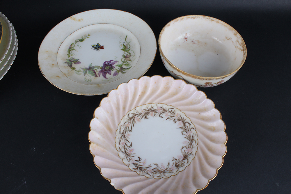 Assorted Porcelain Plates, Bowls, and Lidded Box