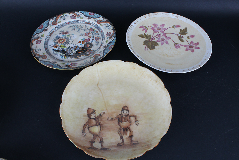 Assorted Porcelain Plates, Bowls, and Lidded Box