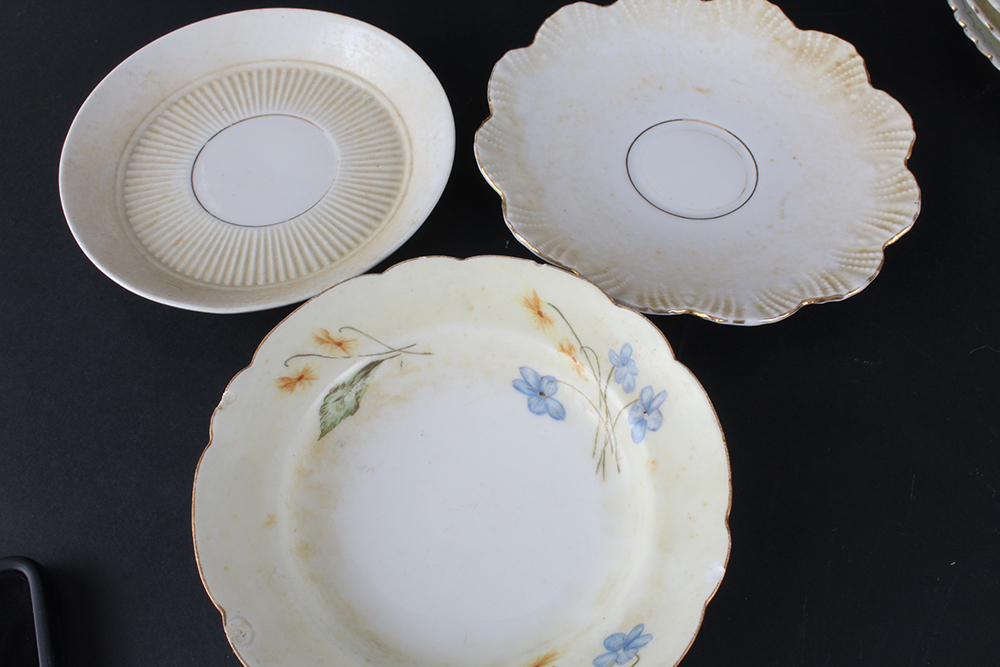 Assorted Porcelain Plates, Bowls, and Lidded Box