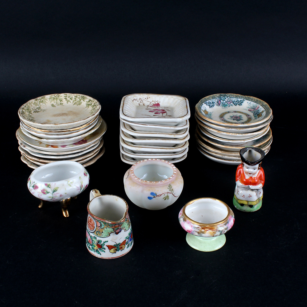 Variety of Butter Pat Plates and Other Small Porcelain Pieces