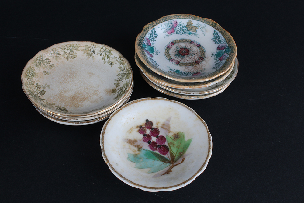 Variety of Butter Pat Plates and Other Small Porcelain Pieces