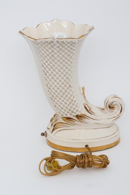 Vintage Cornucopia Table Lamp