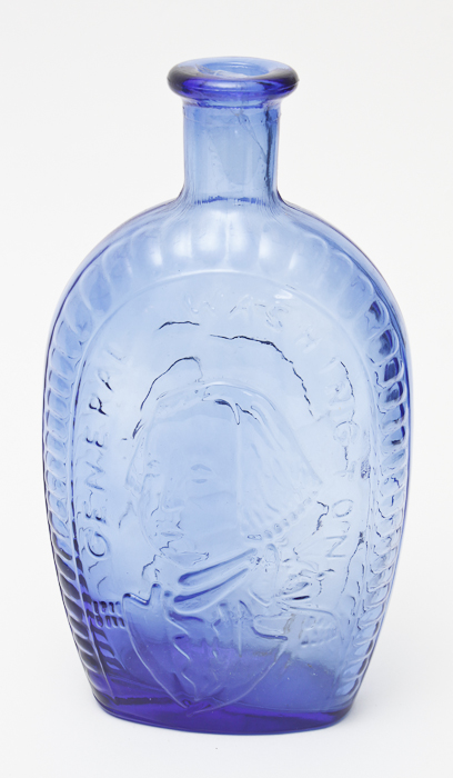 Trio of Vintage Colored Glass Bottles