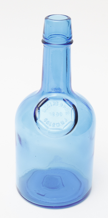 Trio of Vintage Colored Glass Bottles