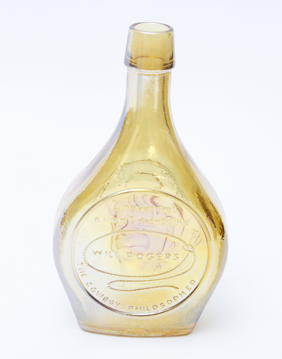 Trio of Vintage Colored Glass Bottles