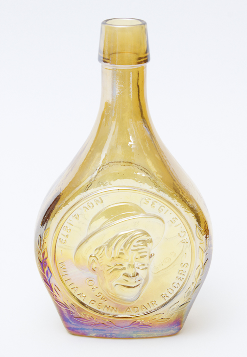 Trio of Vintage Colored Glass Bottles