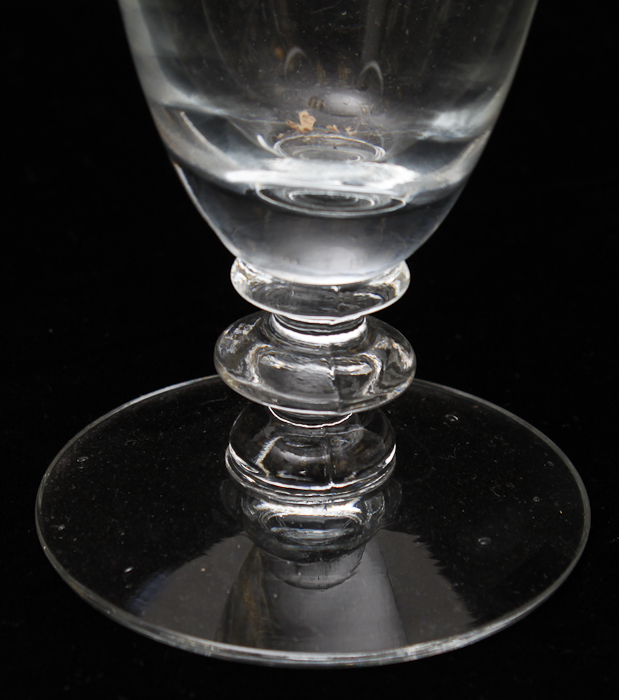 Set of Six Etched Water Goblets