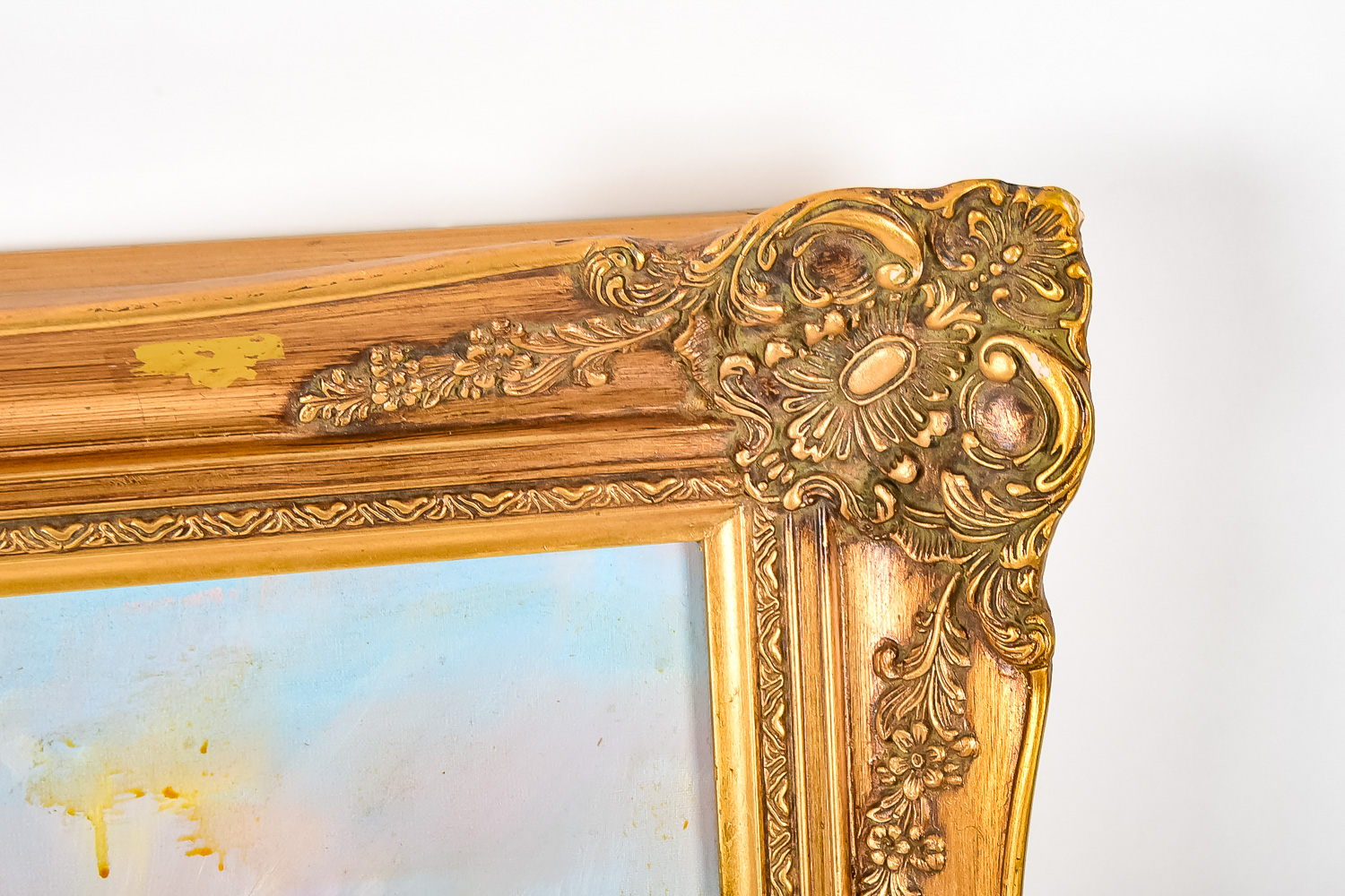 Vintage Oil Painting of Dutch Skaters