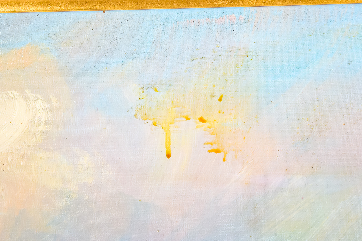 Vintage Oil Painting of Dutch Skaters