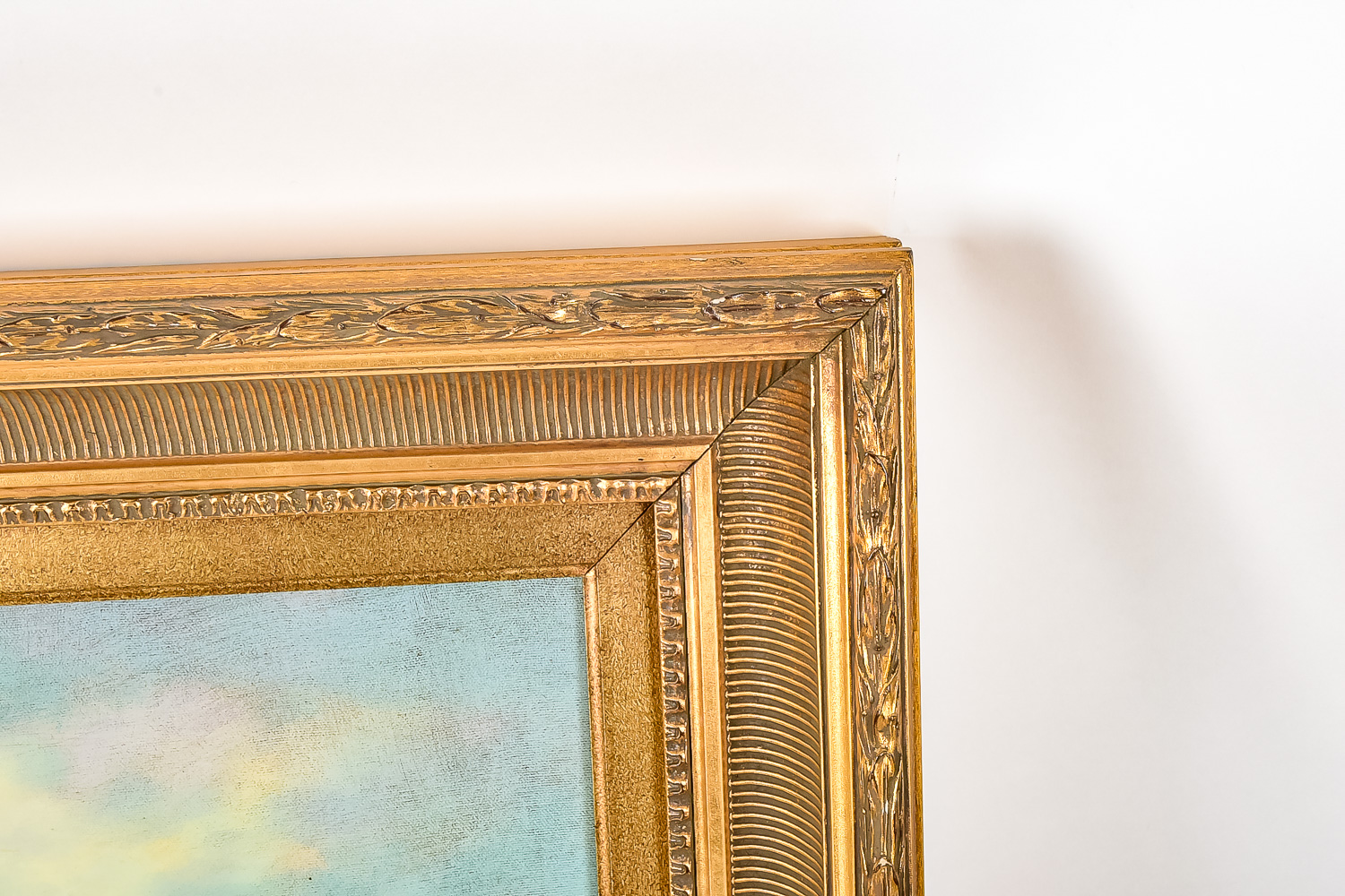 Vintage Oil on Canvas Painting of Hunting Scene