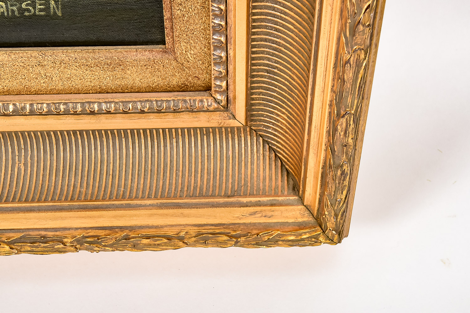 Vintage Oil on Canvas Painting of Hunting Scene