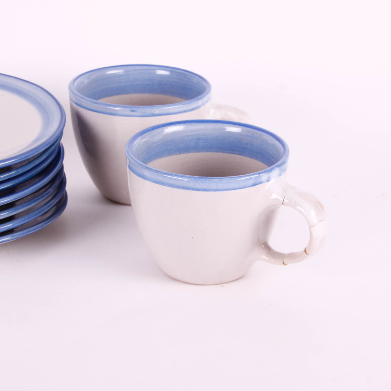 M.A. Hadley Blue and White Stoneware