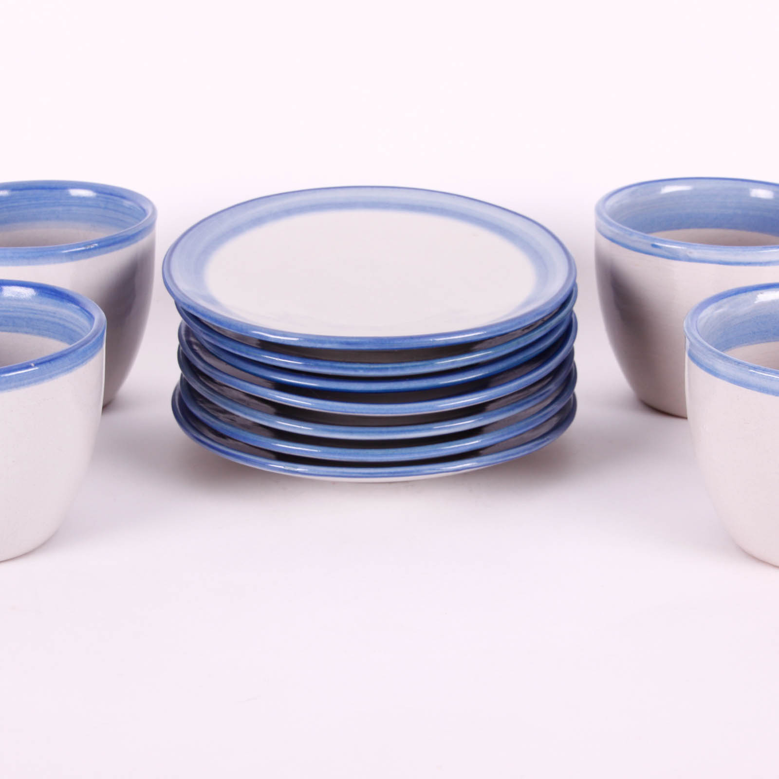 M.A. Hadley Blue and White Stoneware