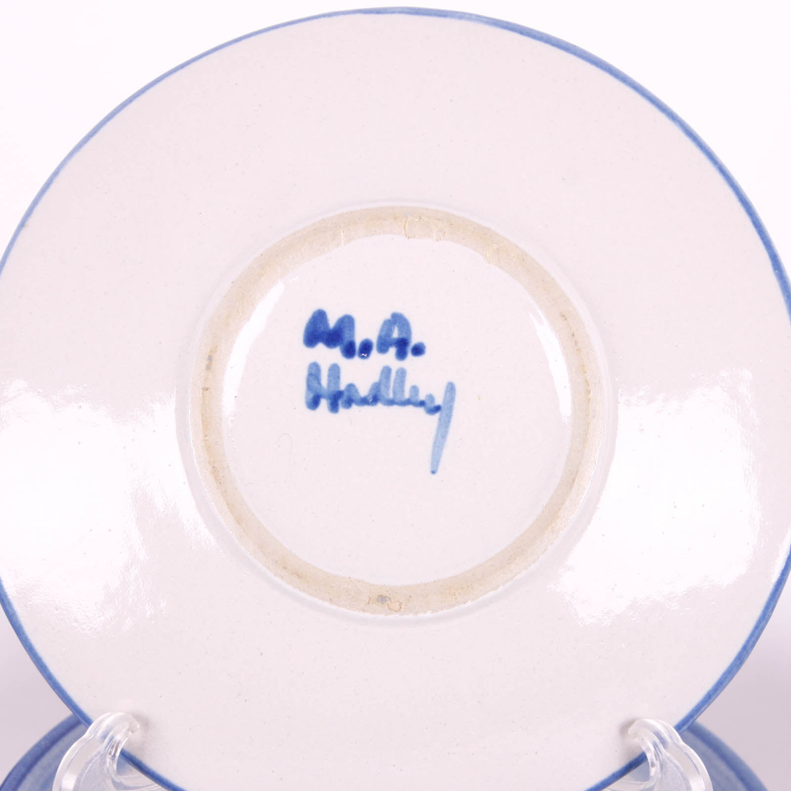 M.A. Hadley Blue and White Stoneware