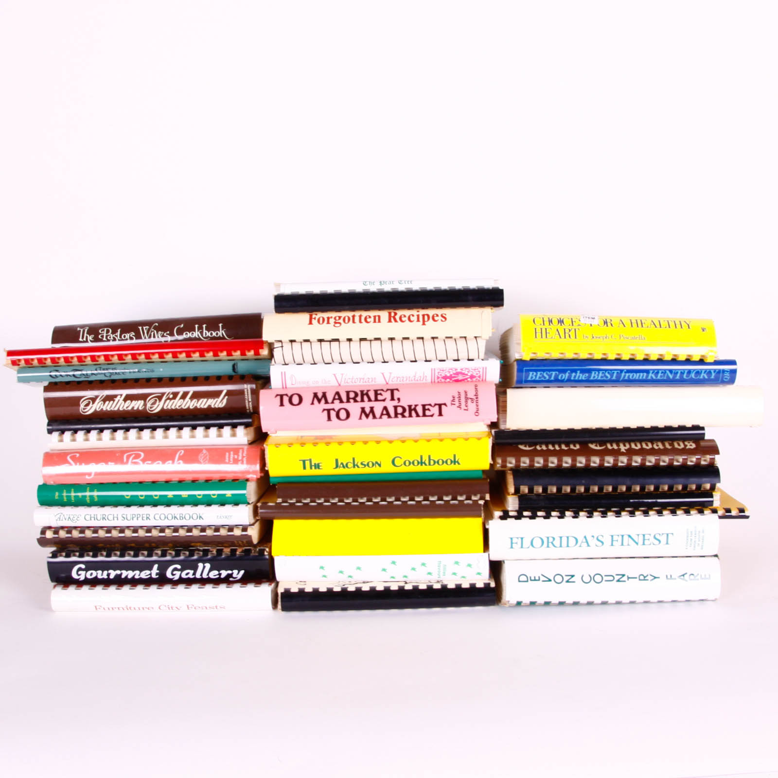 Variety of Spiral-Bound Cookbooks