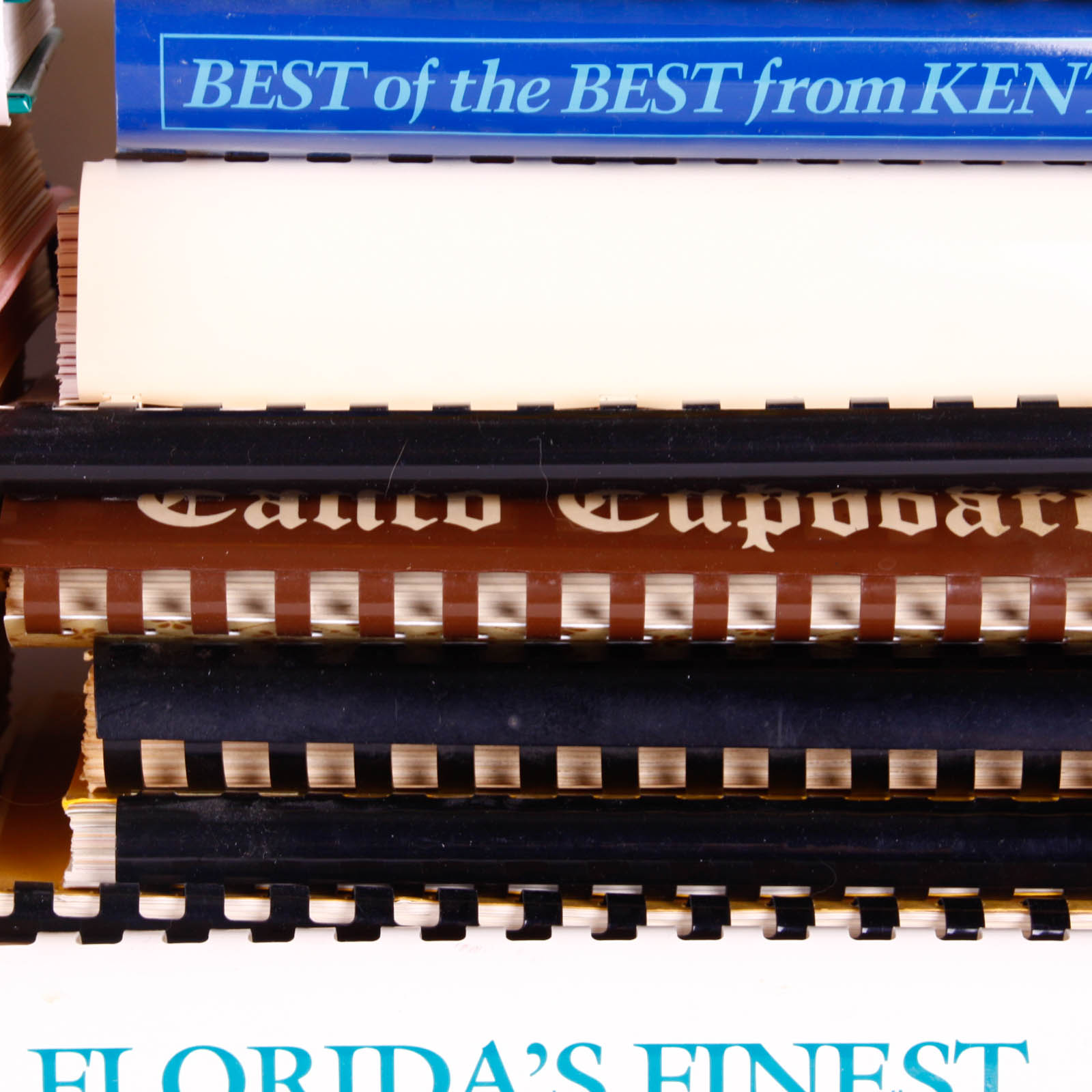 Variety of Spiral-Bound Cookbooks