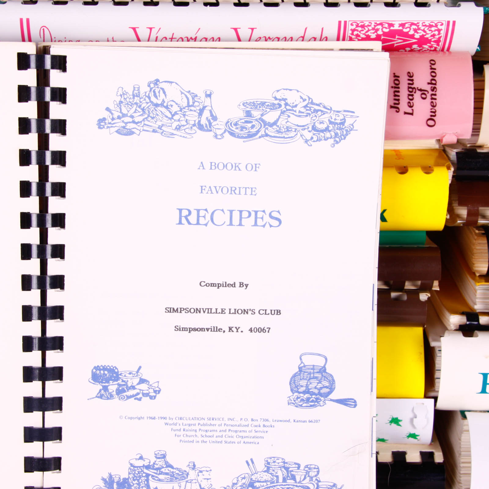 Variety of Spiral-Bound Cookbooks