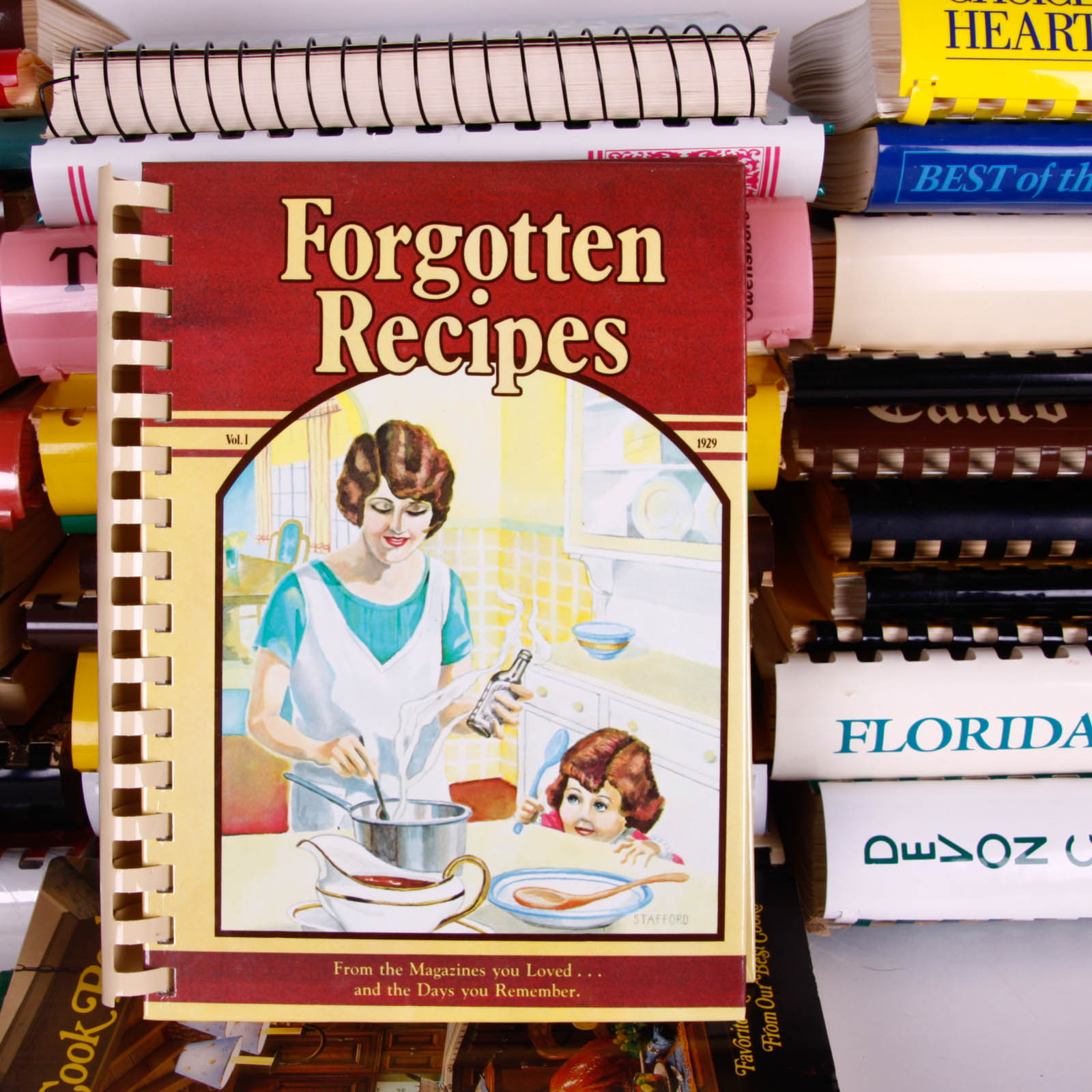 Variety of Spiral-Bound Cookbooks