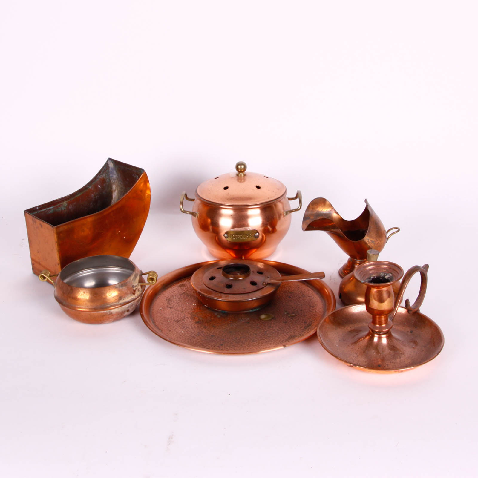 Selection of Small Copper Decor, Pots, and More