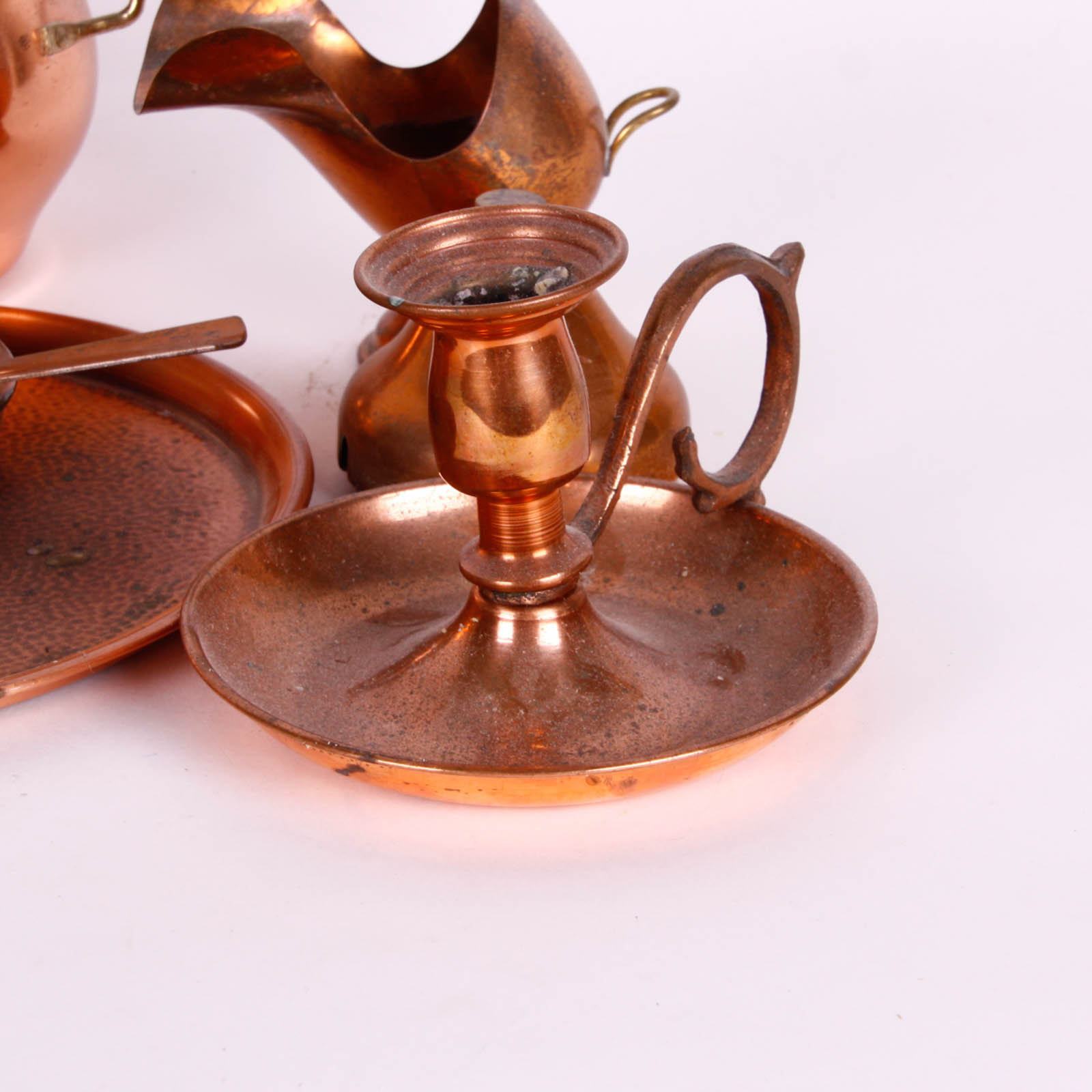 Selection of Small Copper Decor, Pots, and More