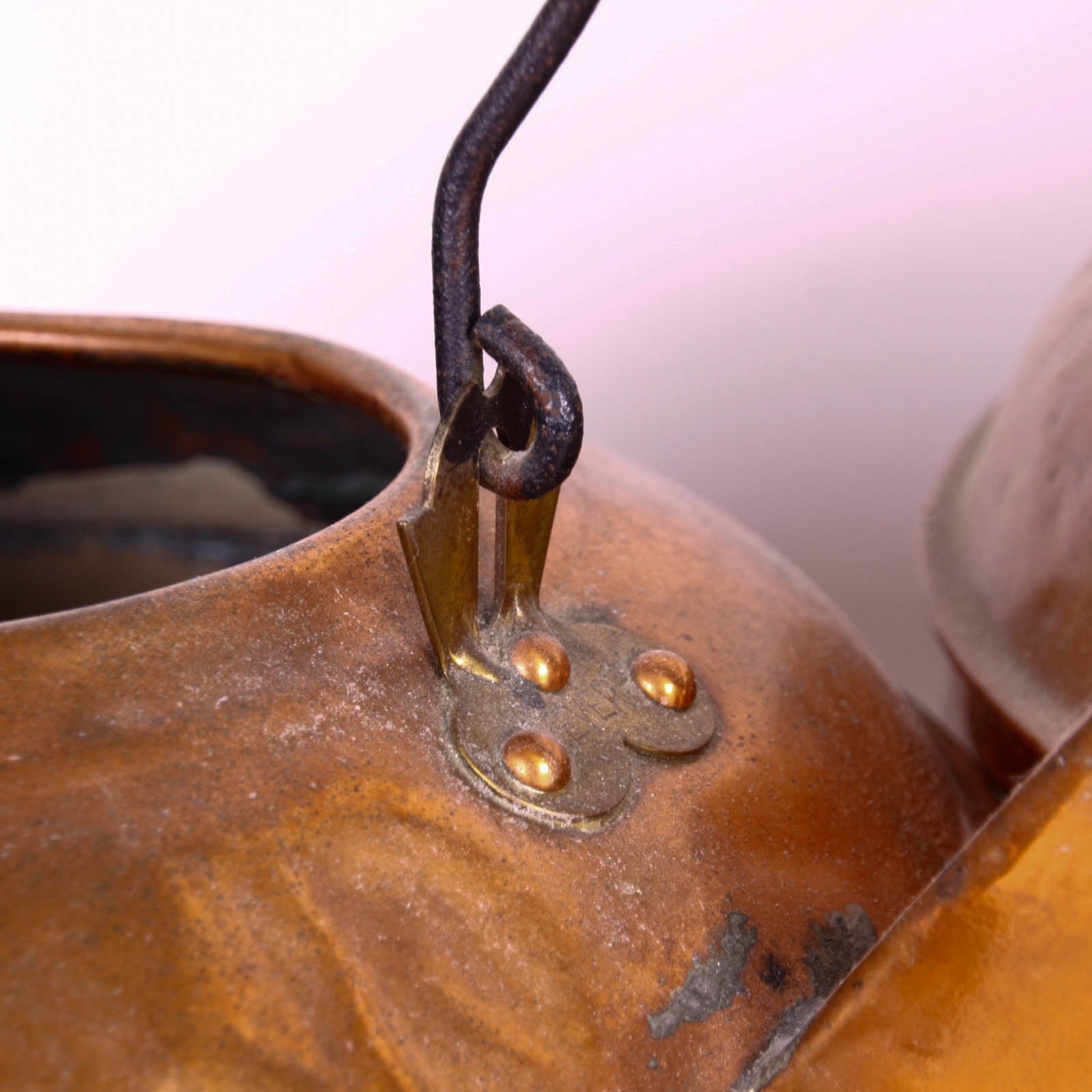 Trio of Vintage Copper Tea Kettles