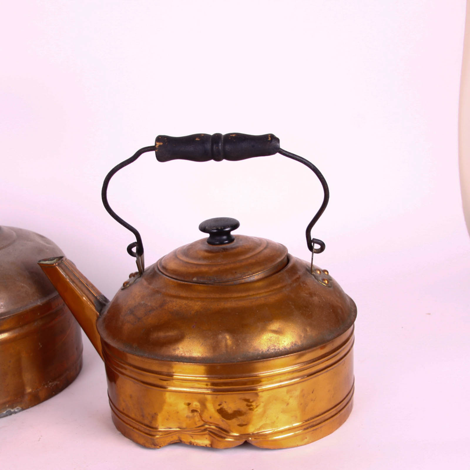 Trio of Vintage Copper Tea Kettles