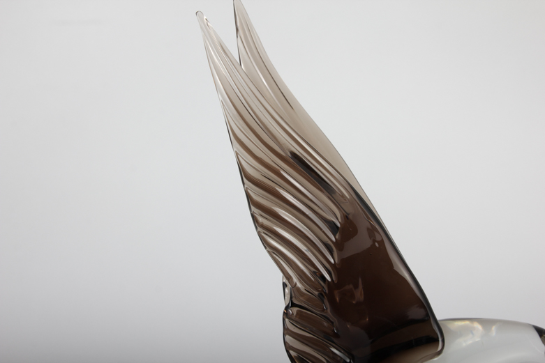 Hand Blown Art Glass Bird Statue