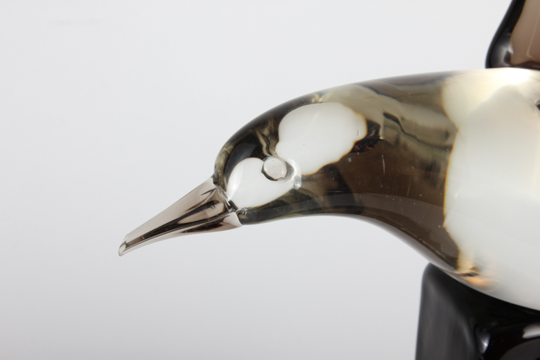 Hand Blown Art Glass Bird Statue