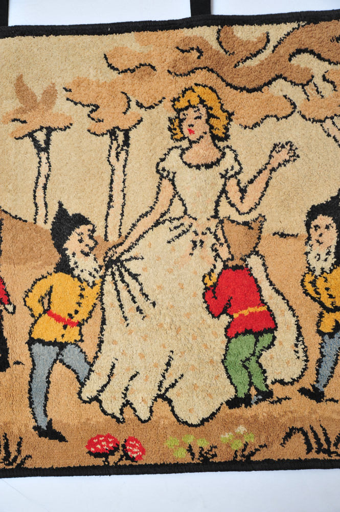 Vintage Seven Dwarfs Woven Cotton Wall Hanging