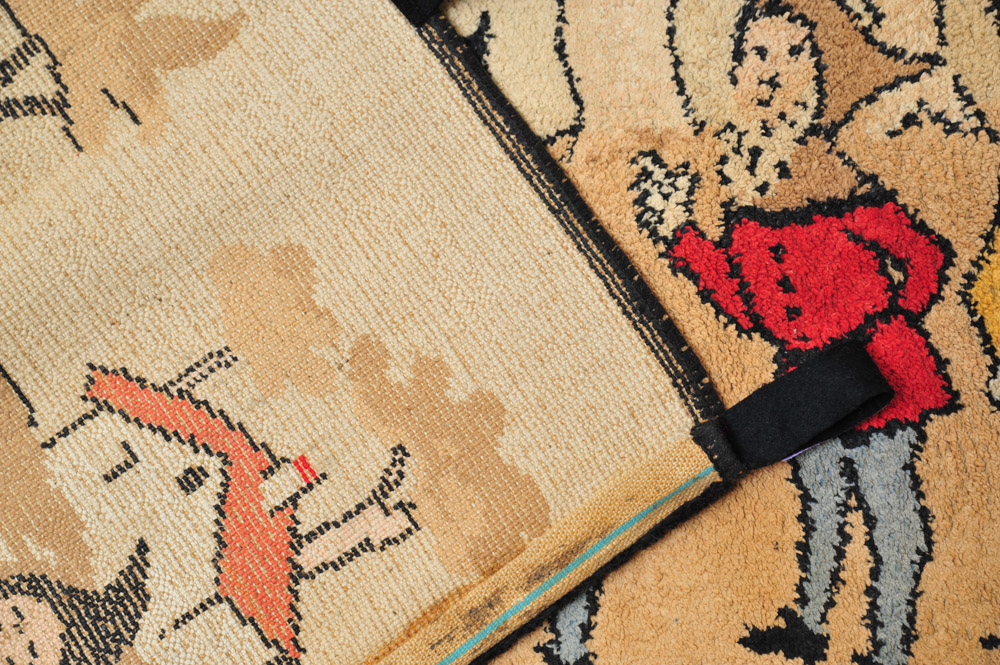 Vintage Seven Dwarfs Woven Cotton Wall Hanging