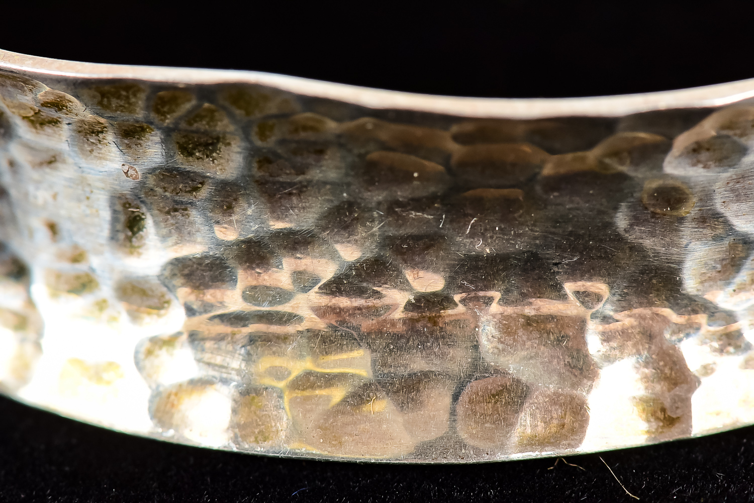 Navajo Hammered Sterling Silver Cuff Bracelet