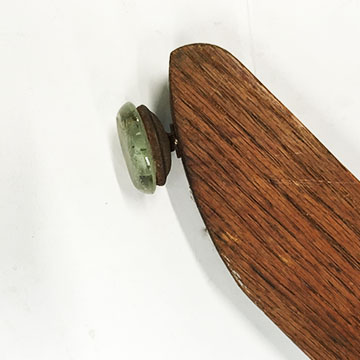 Antique Campaign War Chair with Cowhide Seat and Back