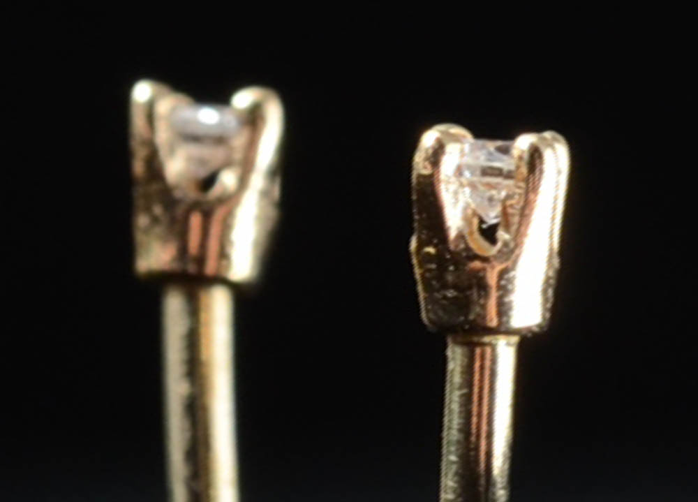 14K Yellow Gold Diamond Studs