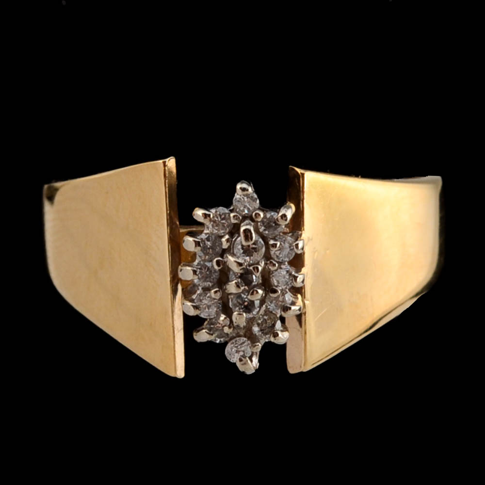 10K Yellow Gold Diamond Ring