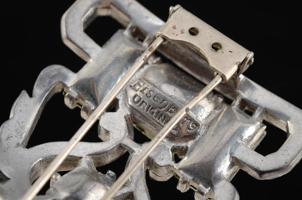 1940s Vintage Eisenberg Original Fur Clip with Rhinestones