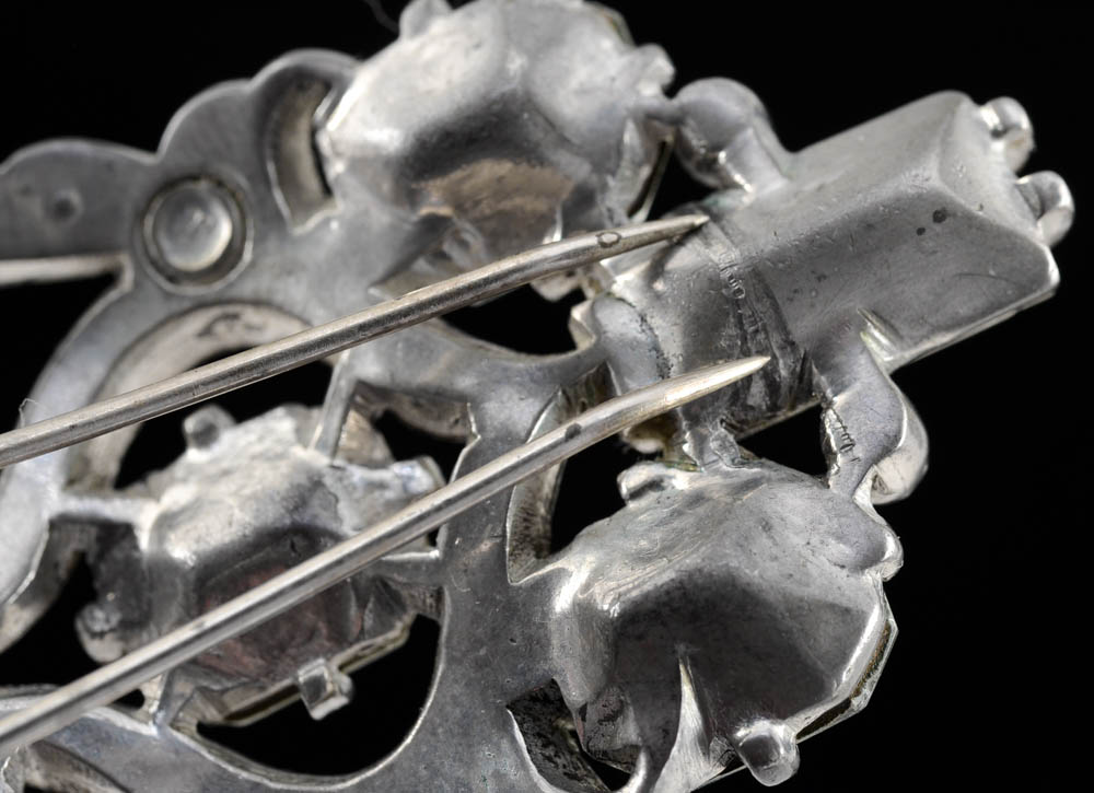 1940s Vintage Eisenberg Original Fur Clip with Rhinestones